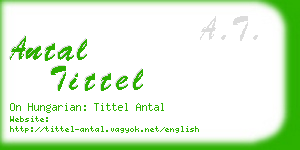 antal tittel business card